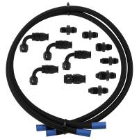 Billet Specialties Power Steering Hose Kit - Braided Stainless - Black - Pump Mount Style Reservoirs
