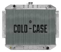 Cold-Case Radiators Radiator - Driver Side Inlet - Passenger Side Outlet - With Air Conditioning - Aluminum - Polished