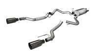 Corsa Sport Exhaust System - Cat-Back - 3" Diameter - Dual Rear Exit - 5" Gray Tips - Stainless - Ford Ecoboost-Series