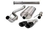 Corsa Xtreme Exhaust System - Cat-Back - 3" Diameter - Single Side Exit - Dual 4" Black Tips - Stainless
