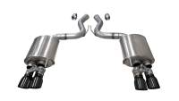 Corsa Sport Exhaust System - Axle-Back - 3" Diameter - Dual Rear Exit - Dual 4" Black Tips - Stainless - Ford Coyote