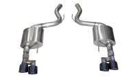 Corsa Sport Exhaust System - Axle-Back - 3" Diameter - Dual Rear Exit - Dual 4" Black Tips - Stainless - Ford Coyote