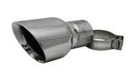 Exhaust Pipes, Systems and Components - Exhaust Tips - Corsa Performance - Corsa Exhaust Tip - Clamp On - 4-1/2" Round Outlet - Dual Wall - Beveled Edge - Angled Cut - Stainless - Polished