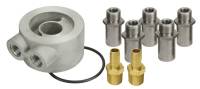 Derale Oil Cooler - Screw-In - 3/4-18"/18 x 1.5 mm/20 x 1.5 mm/22 x 1.5 mm Center Thread - 3/8" NPT Female Inlet - 3/8" NPT Female Outlet - Aluminum