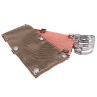 DEI Titanium Pipe Shield Exhaust Heat Shield 6 x 24" Clamp-On Woven Fiberglass - Carbon Fiber Look