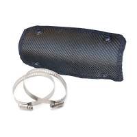 Heat Protection - Heat Shields - Design Engineering - DEI Onyx Pipe Shield Exhaust Heat Shield 4 x 8" Clamp-On Woven Fiberglass - Black