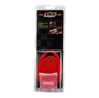 Design Engineering Protect-A-Wire Thermal Protective Sleeving - 8 mm Diameter - 7 Ft. . Long - Glass Fiber - Red