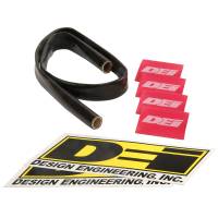 Heat Management - Hose and Wire Heat Sleeves - Design Engineering - DEI 3/8" ID Hose and Wire Sleeve 1.5 ft 520 F Rating 4 Heat Shrink Sleeves Included - Silicone/Fiberglass