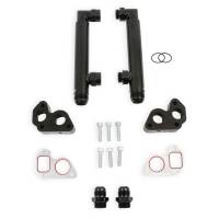 Earl's Water Pump Plumbing Kit - 12 AN Female Adapter Fittings - 12 AN Ports - 16 AN Male Inlet and Outlet - Black