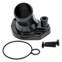 Edelbrock Water Neck - 1-1/2" ID Hose - O-Ring - Hardware Included - Steel - Black Powder Coat - Small Block Ford