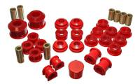 Energy Suspension Hyper-Flex Bushing Kit - Suspension Bushings - Boots/Links - Polyurethane - Red