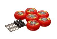 Shop Equipment - Creepers and Components - Energy Suspension - Energy Suspension Caster Wheel - Red - (Set of 6)
