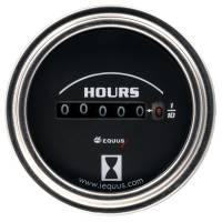 Equus 7000 Classic Series Hour Meter - 0-9999 hrs - Electric - Analog - 2" Diameter - Black Face