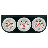Equus 8000 Series Gauge Kit - Analog - Oil Pressure/Voltmeter/Water Temperature - 2" Diameter - White Face