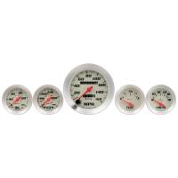 Equus 8000 Series Gauge Kit - Analog - Fuel Level/Oil Pressure/Speedometer/Voltmeter/Water Temperature - White Face