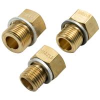 Equus Adapter Fitting - Straight - 10 AN Female to 14 mm x 1.5 Male/16 mm x 1.5 Male/18 mm x 1.5 Male - Brass