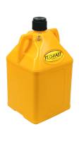 Flo-Fast Utility Jug - 14.5 x 15 x 27" Tall - O-Ring Seal Cap - Molded-In Vent - Square - Plastic - Yellow