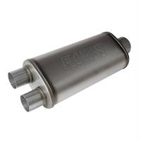 Flowmaster Flow FX Muffler - 3-1/2" Center Inlet - 2-1/2" Dual Outlet - 18 x 8x 5" Oval Body - 24" Long - Stainless - Universal