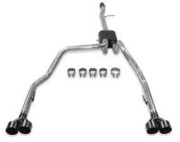 Flowmaster American Thunder Exhaust System - Cat-Back - 3" Diameter - Dual rear Exit - Dual 4" Black Ceramic Tips - Stainless - 5.3 L