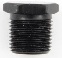 Fragola Plug - 1/4" NPT - Hex Head - Aluminum - Black