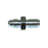 Fragola Adapter Fitting - Straight - 4 AN Male to 3/8-24" Inverted Flare Male - Steel - Zinc Oxide - Hardline