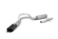 Gibson Elite Black Sport Exhaust System - Cat-Back - 3" Diameter - Single Side Exit - Dual 4" Black Tips - Stainless