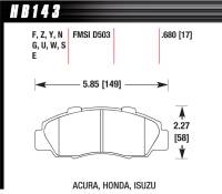 Hawk Performance HPS Compound Brake Pads - High Torque - Acura/Honda/Isuzu - (Set of 4)