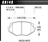 Hawk Performance HP Plus Compound Brake Pads - Wide Temperature Range - Front - Mazda Miata 1994-2005 - (Set of 4)