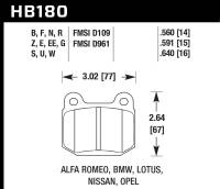 Hawk Performance HPS 5.0 Compound Brake Pads - High Torque - Rear - Various Applications - (Set of 4)