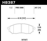 Hawk Performance HPS Compound Brake Pads - High Torque - Front - Infinity/Nissan 2005-2016 - (Set of 4)