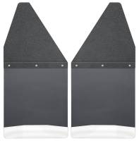 Husky Liners Kick Back Mud Flap - 12" Wide - Rear - Weighted - Plastic/Stainless - Black/Textured/Natural - Various Applications - (Pair)
