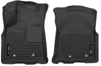 Husky Liners Weatherbeater Floor Liner - Front - Plastic - Black - Toyota Tacoma 2018-21 - (Pair)
