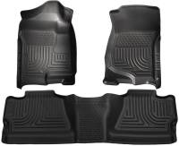 Husky Liners Weatherbeater Floor Liner - Front and 2nd Row - Plastic - Black - Crew Cab