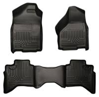 Husky Liners Weatherbeater Floor Liner - Front and 2nd Row - Plastic - Black - Quad Cab