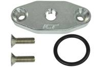 ICT Billet Oil Cooler Adapter - 1/2" Thick - Hardware/O-Ring - Aluminum - GM LS-Series