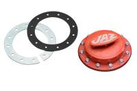 Jaz Products Fuel Cell Filler Plate - Flat Mount - 12-Bolt Flange/Gasket - Red Plastic