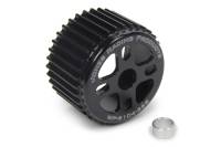 Jones Racing Products HTD Water Pump Pulley - 2" Wide - 36 Tooth - 5/8" or 3/4" Shaft - 4-Bolt Pattern - Aluminum - Black - Universal