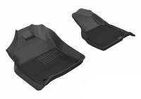 3D MAXpider Kagu Floor Liner - Front - Plastic - Black/Textured - Crew Cab - Bucket Seats - (Pair)