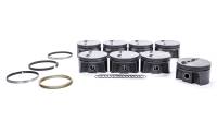 Mahle PowerPak Piston - Flat Top - 4.035" Bore - 1 mm/1 mm/2 mm Ring Grooves - Minus 4.1 cc - Small Block Chevy - (Set of 8)