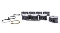 Mahle PowerPak Piston - Flat Top - Forged - 4.040" Bore - 1.0 x 1.0 x 2.0 mm Ring Grooves - Minus 4.1 cc - Small Block Chevy - (Set of 8)