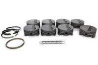 Mahle PowerPak Piston - Flat Top - Forged - 4.185" Bore - 1.0 x 1.0 x 2.0 mm Ring Grooves - Minus 6.4 cc - (Set of 8)