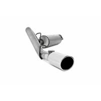 MBRP Installer Series Exhaust System - Cat-Back - 2-1/2" Diameter - Single Side Exit - 3-1/2" Polished Tip - Steel - Aluminized