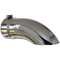 MBRP Exhaust Tip - 5" Inlet - 5" Round Outlet - 14" Length - Single Wall - Cut Edge - Angled Cut - Turndown Style - Stainless - Chrome