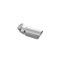 MBRP Exhaust Tip - 5" Inlet - 6" Round Outlet - 15-1/2" Length - Single Wall - Rolled Edge - Angled Cut - Stainless - Chrome