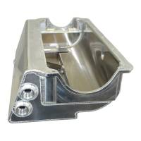 Moroso Dry Sump Oil Pan - 6-1/2" Deep - Two 12 AN Female Passenger Side Pickups - Steel - Zinc Plated - Small Block Chevy - 410 Sprint Car