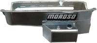 Moroso Street/Strip Engine Oil Pan - Passenger Side Sump - 7 qt - 7" Deep - Baffled - Steel - Zinc Oxide - Small Block Chevy