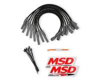 MSD Super Conductor Spark Plug Wire Set - Spiral Core - 8.5 mm - Black - Straight Plug Boots - Factory Style Boots/Terminals - 6.2 L