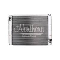 Northern Race Pro Radiator - 28" W x 19" H x 3-1/8" D - Single Pass - Driver Side Inlet - Passenger Side Outlet - Aluminum