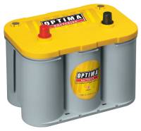 Optima YellowTop D34 Battery - AGM - 12V - 870 Cranking Amp - Top Post Clamp-On Terminals - 10.06" L x 7.88" H x 6.88" W