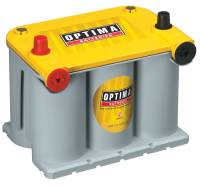 Optima YellowTop D75/25 Battery - AGM - 12V - 770 Cranking Amp - Top Post/Side Post Threaded Terminals - 9.38" L x 7.75" H x 6.81" W